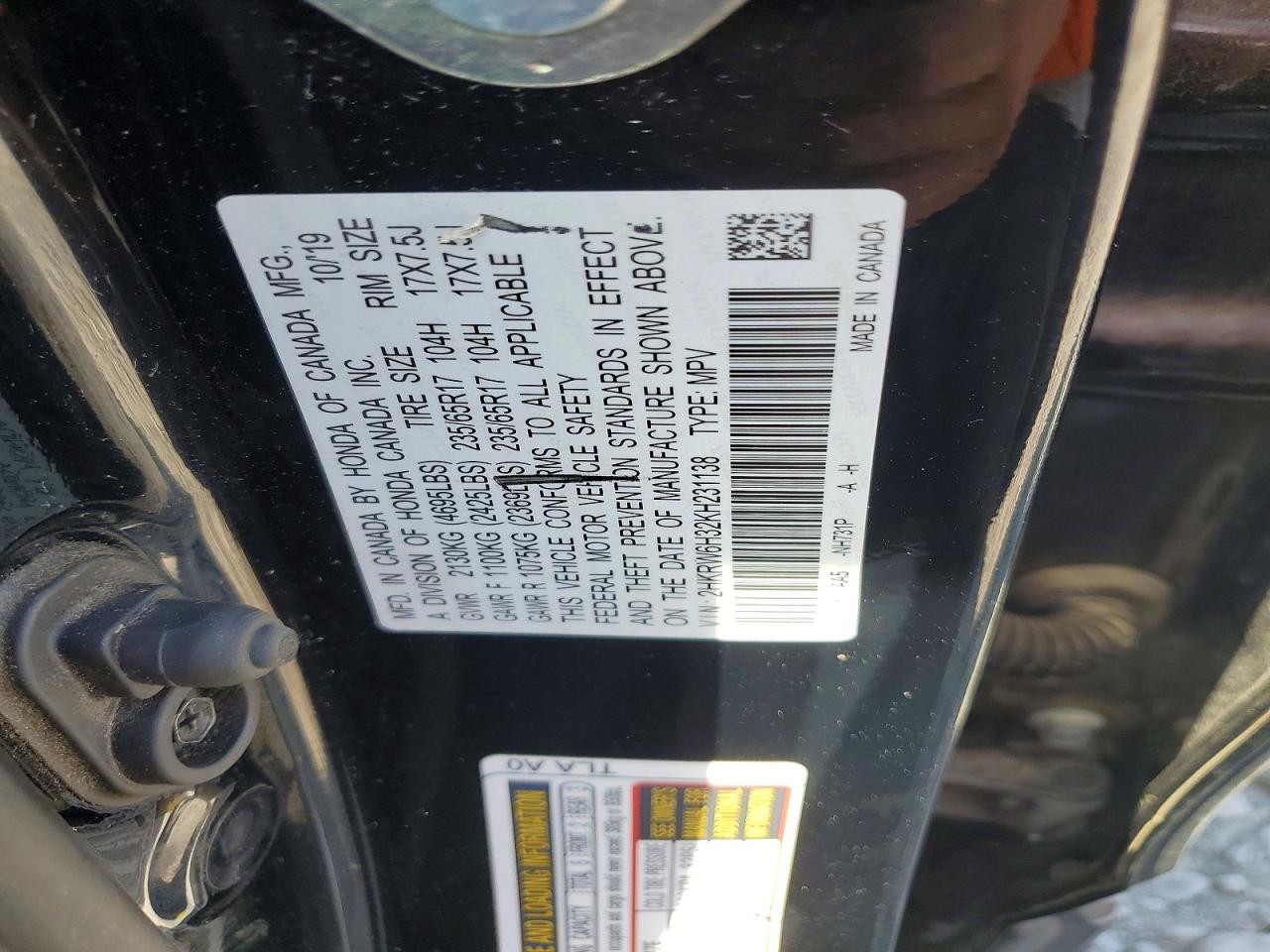 2019 HONDA CRV