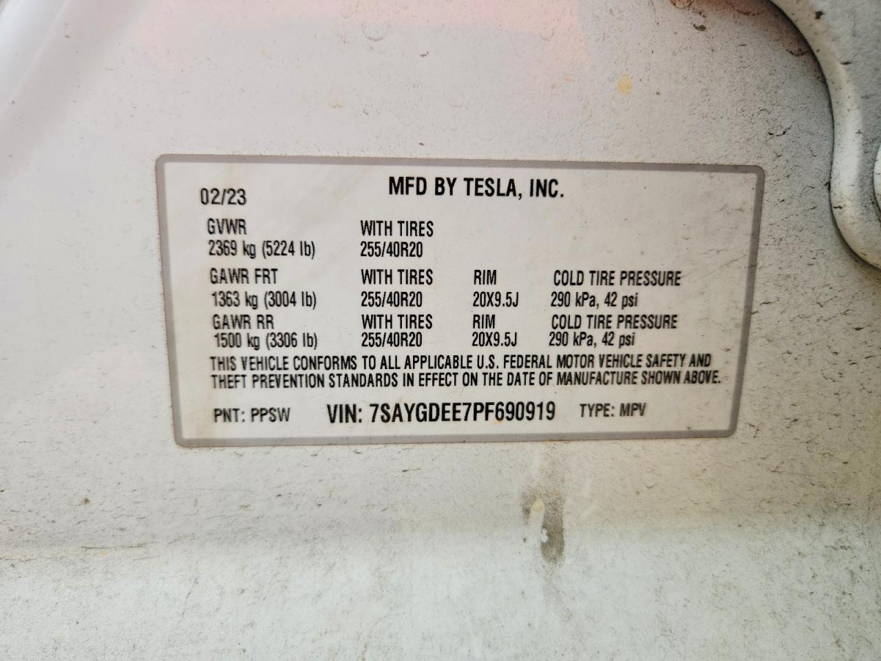 2023 TESLA MODEL Y