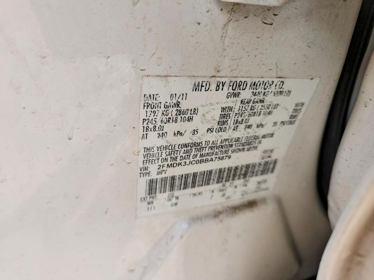 2011 FORD EDGE