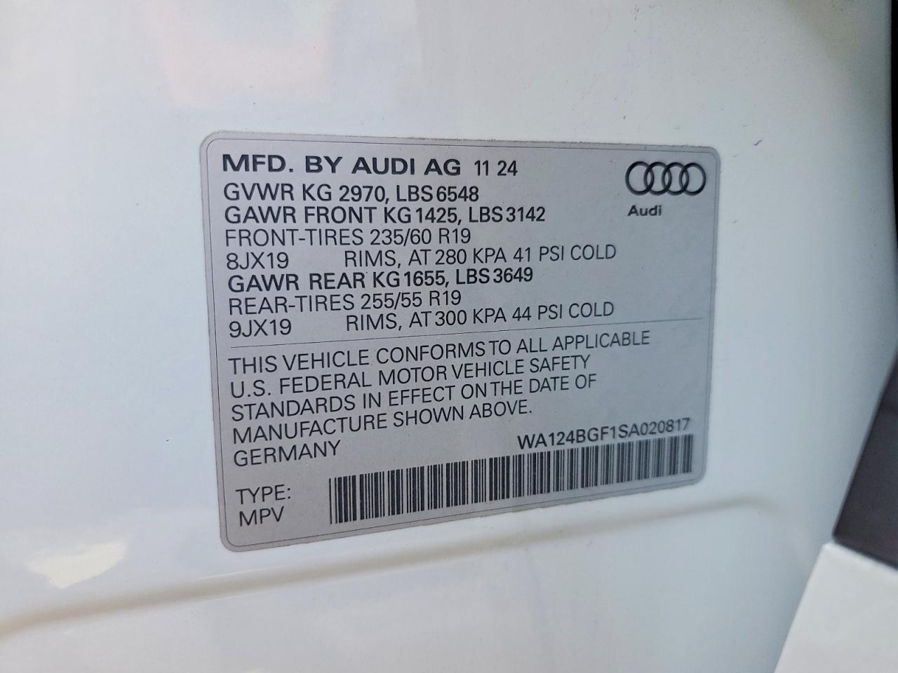 2025 AUDI ALL OTHER