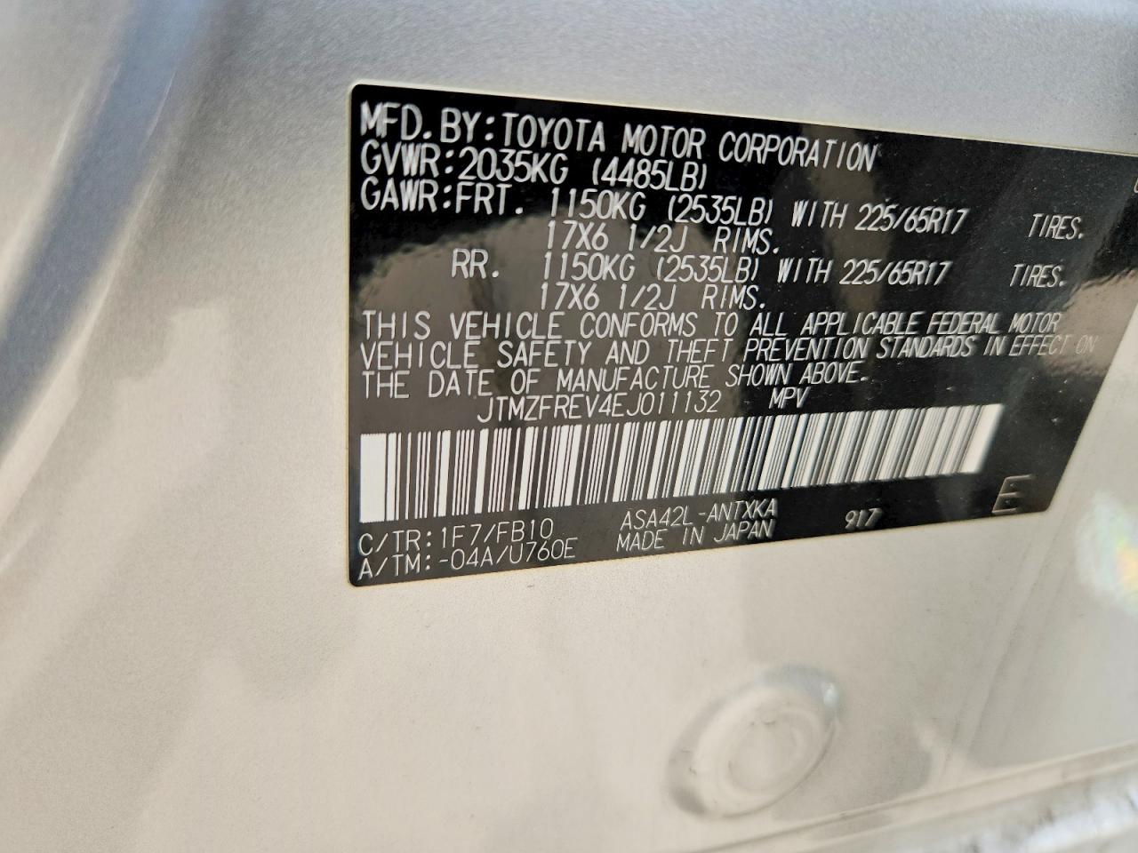 2014 TOYOTA RAV4