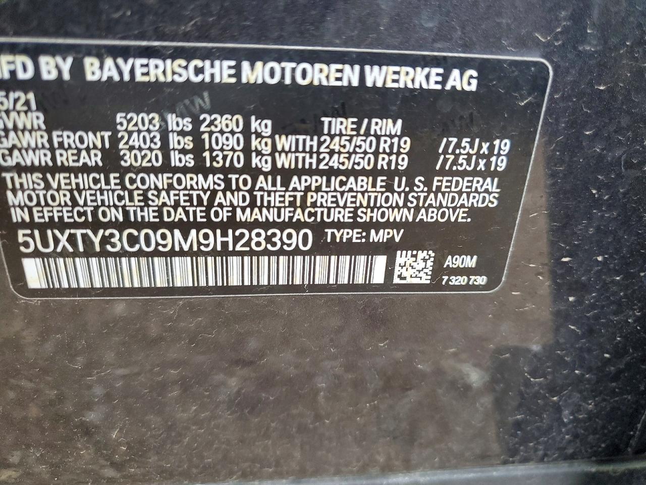 2021 BMW X3