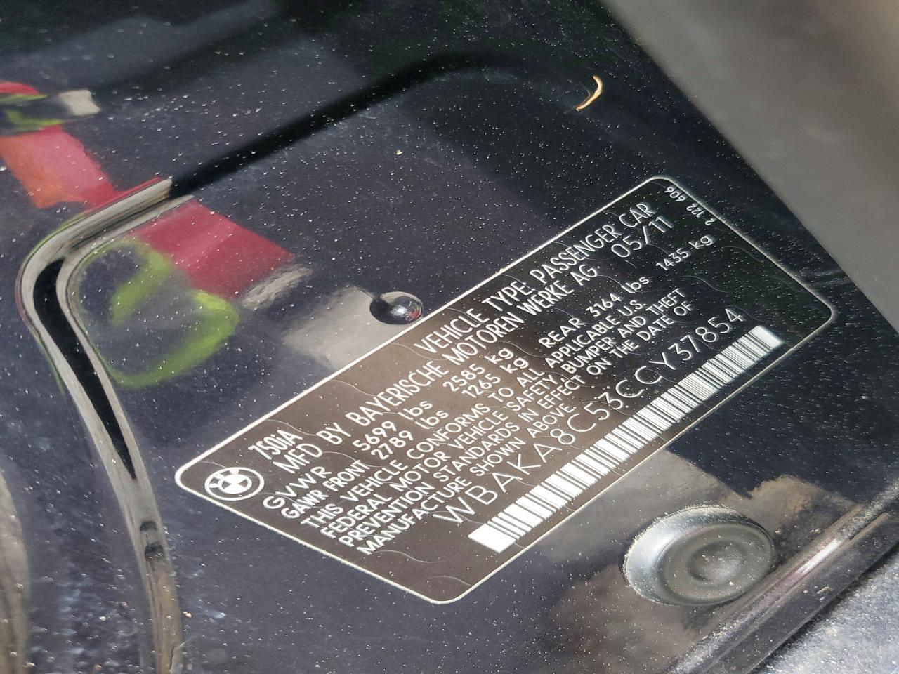 2012 BMW 7 SERIES