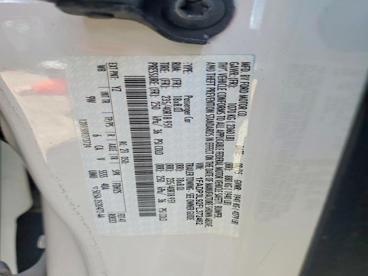 2015 FORD FOCUS