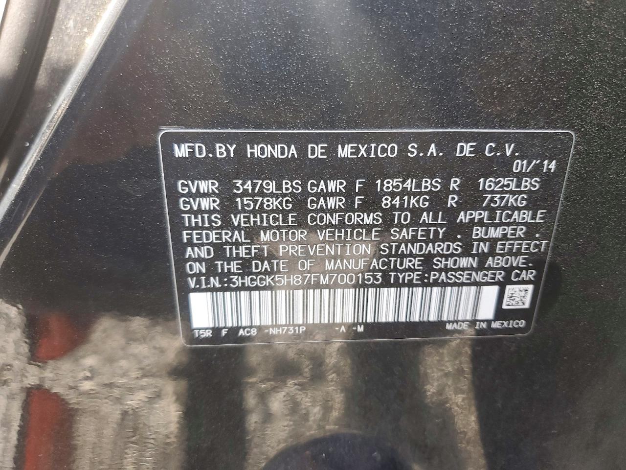 2015 HONDA FIT