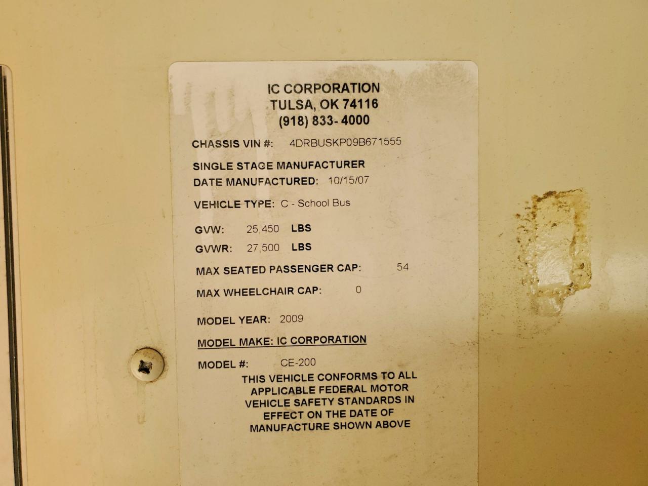 2009 IC CORPORATION ALL OTHER