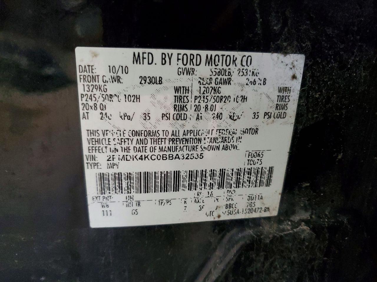 2011 FORD EDGE
