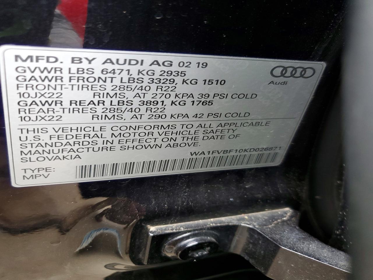 2019 AUDI Q8