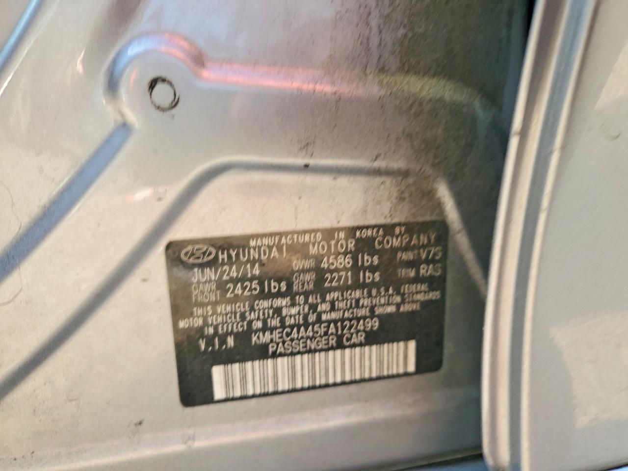 2015 HYUNDAI SONATA