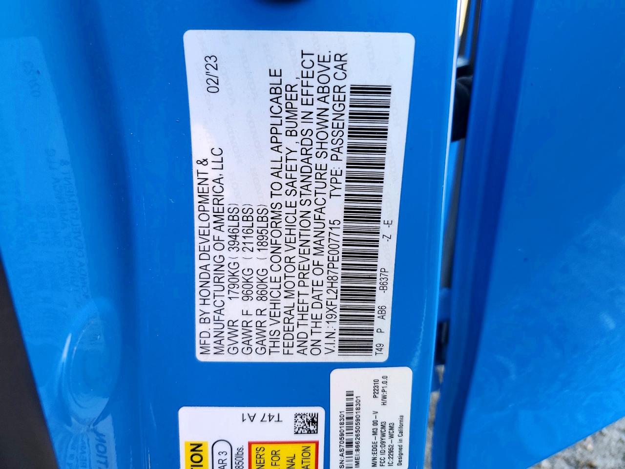 2023 HONDA CIVIC
