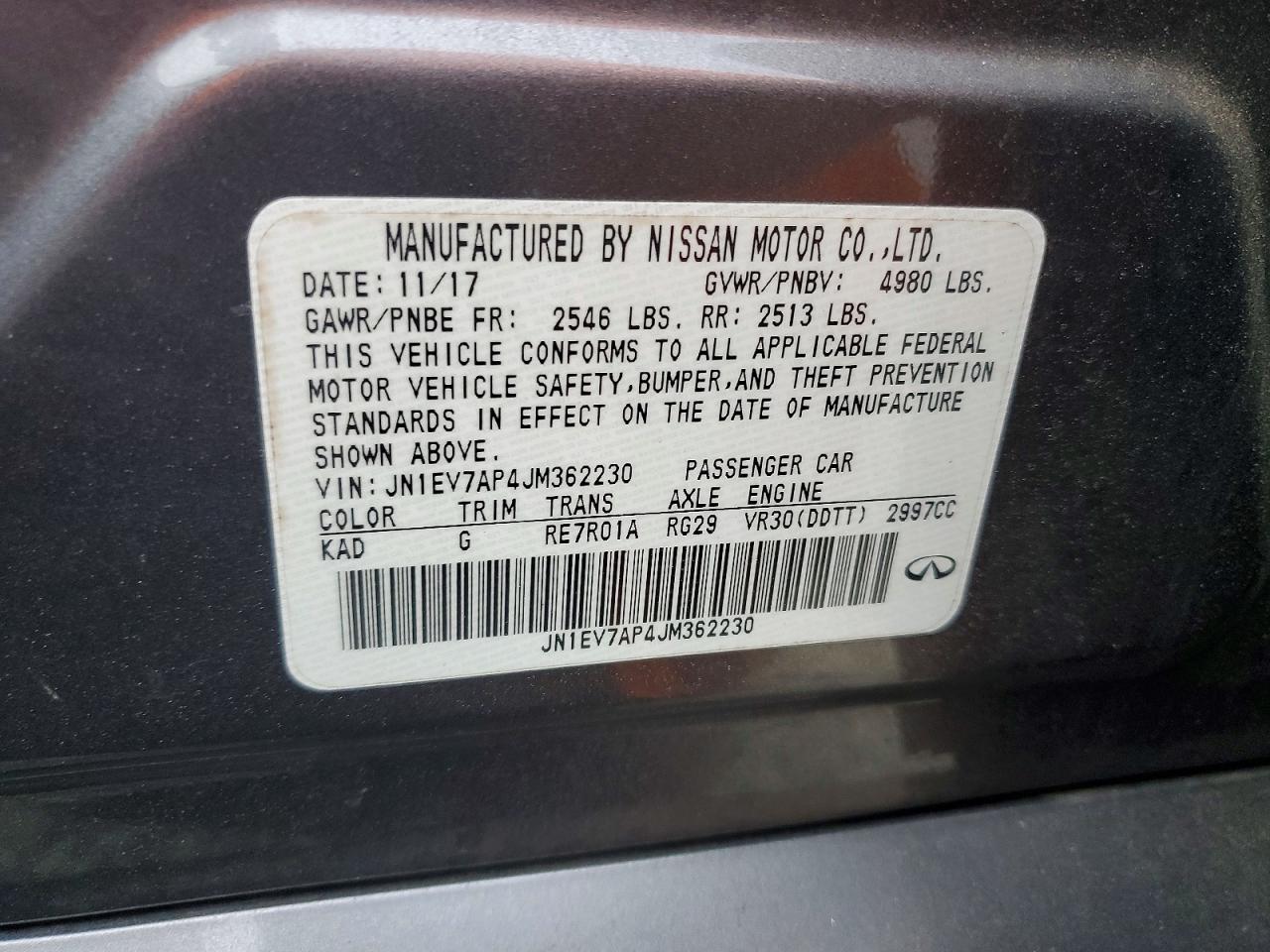 2018 INFINITI Q50
