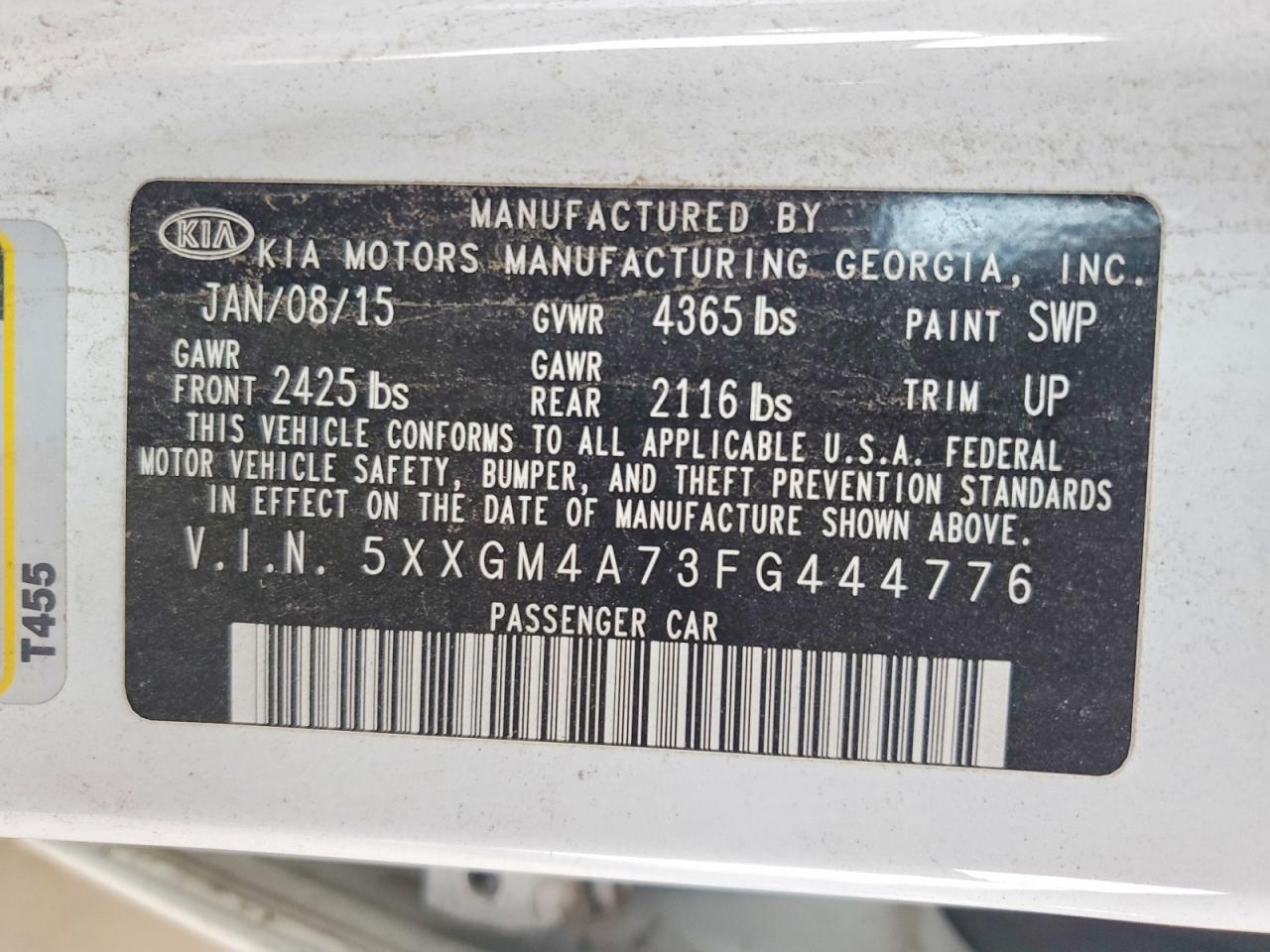 2015 KIA OPTIMA