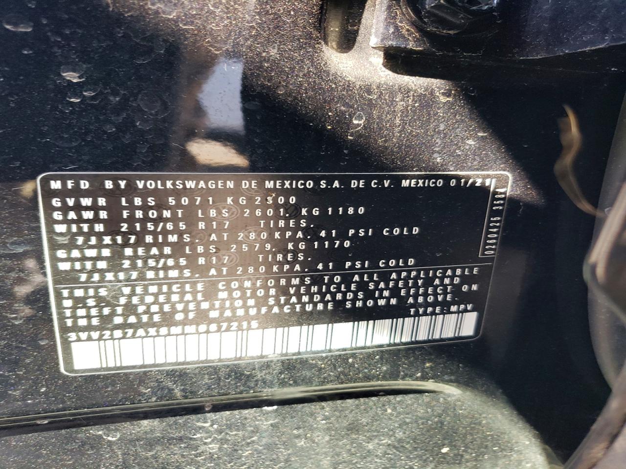 2021 VOLKSWAGEN TIGUAN