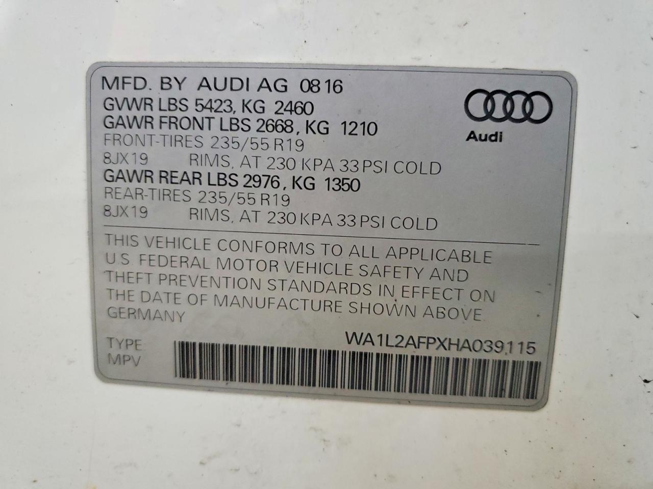 2017 AUDI Q5