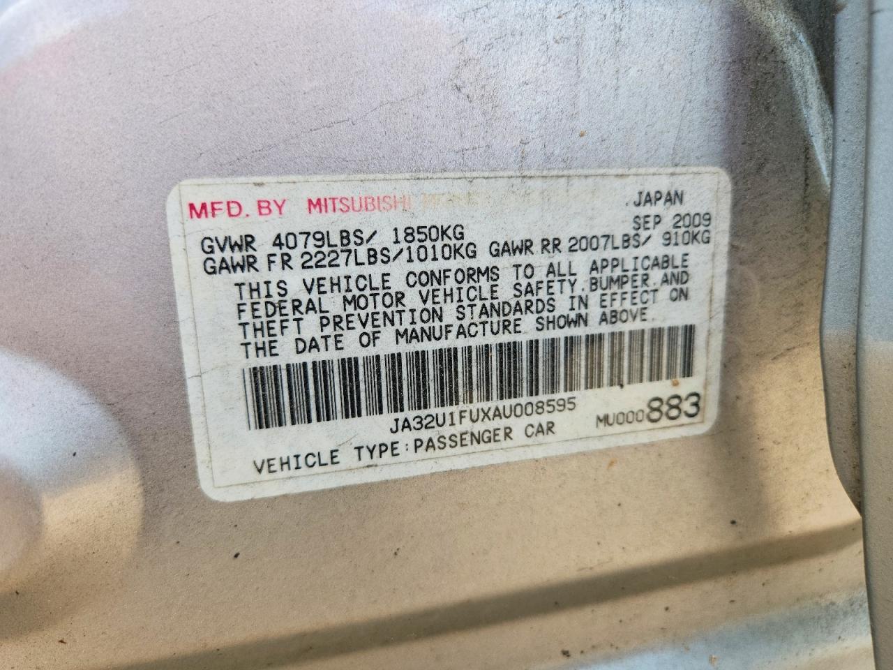 2010 MITSUBISHI LANCER