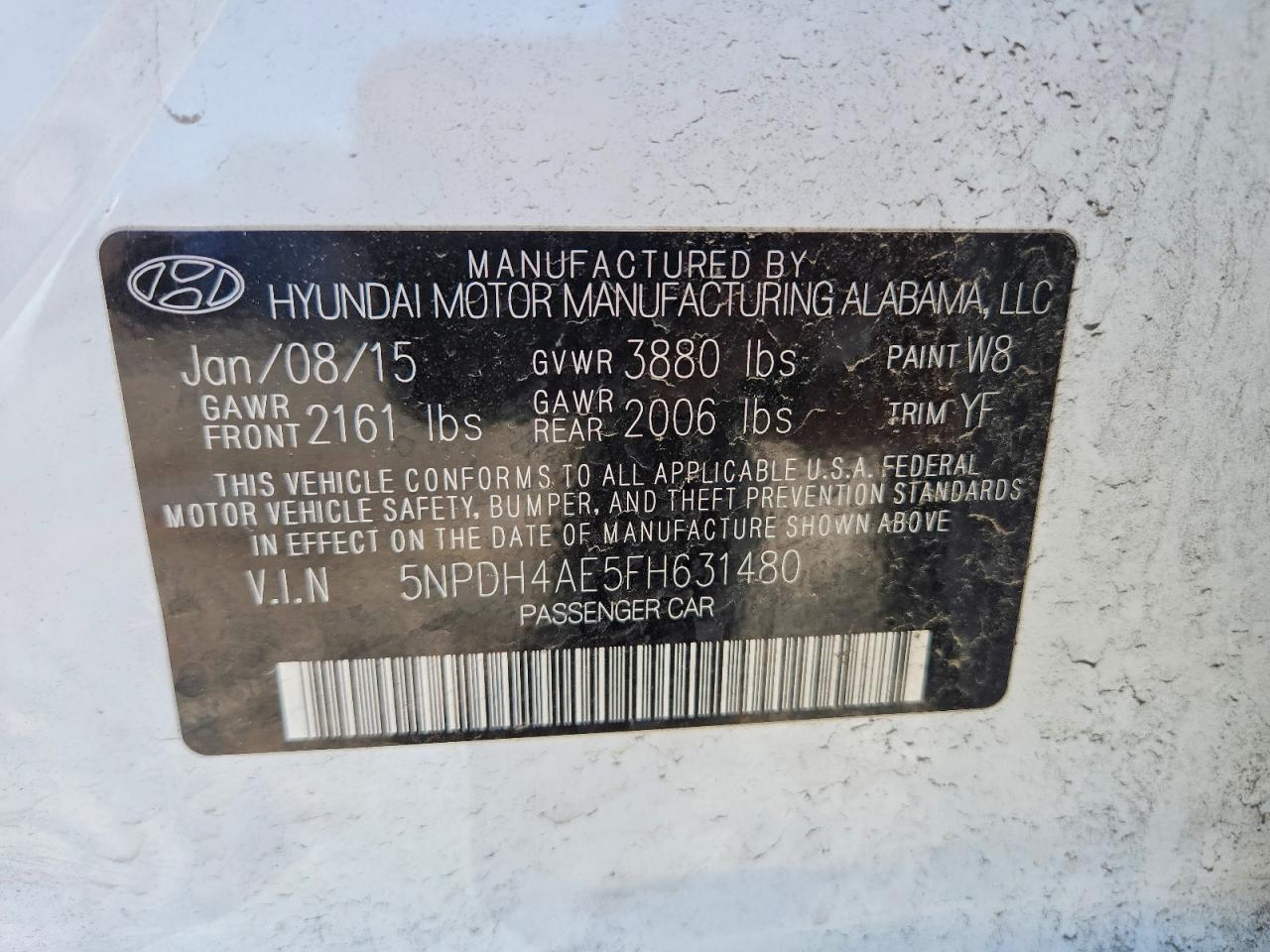 2015 HYUNDAI ELANTRA
