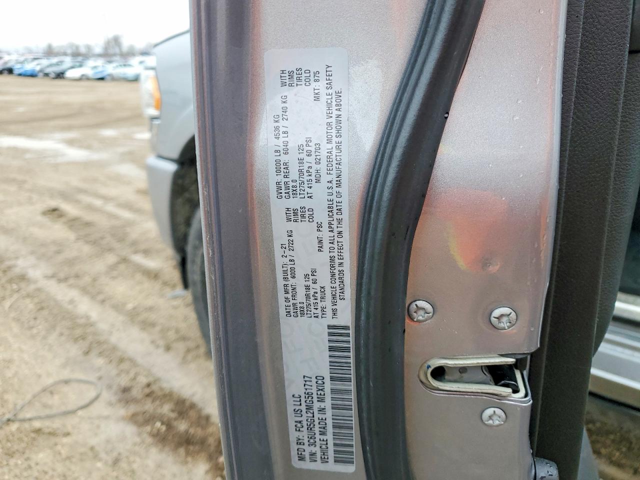 2021 RAM 2500