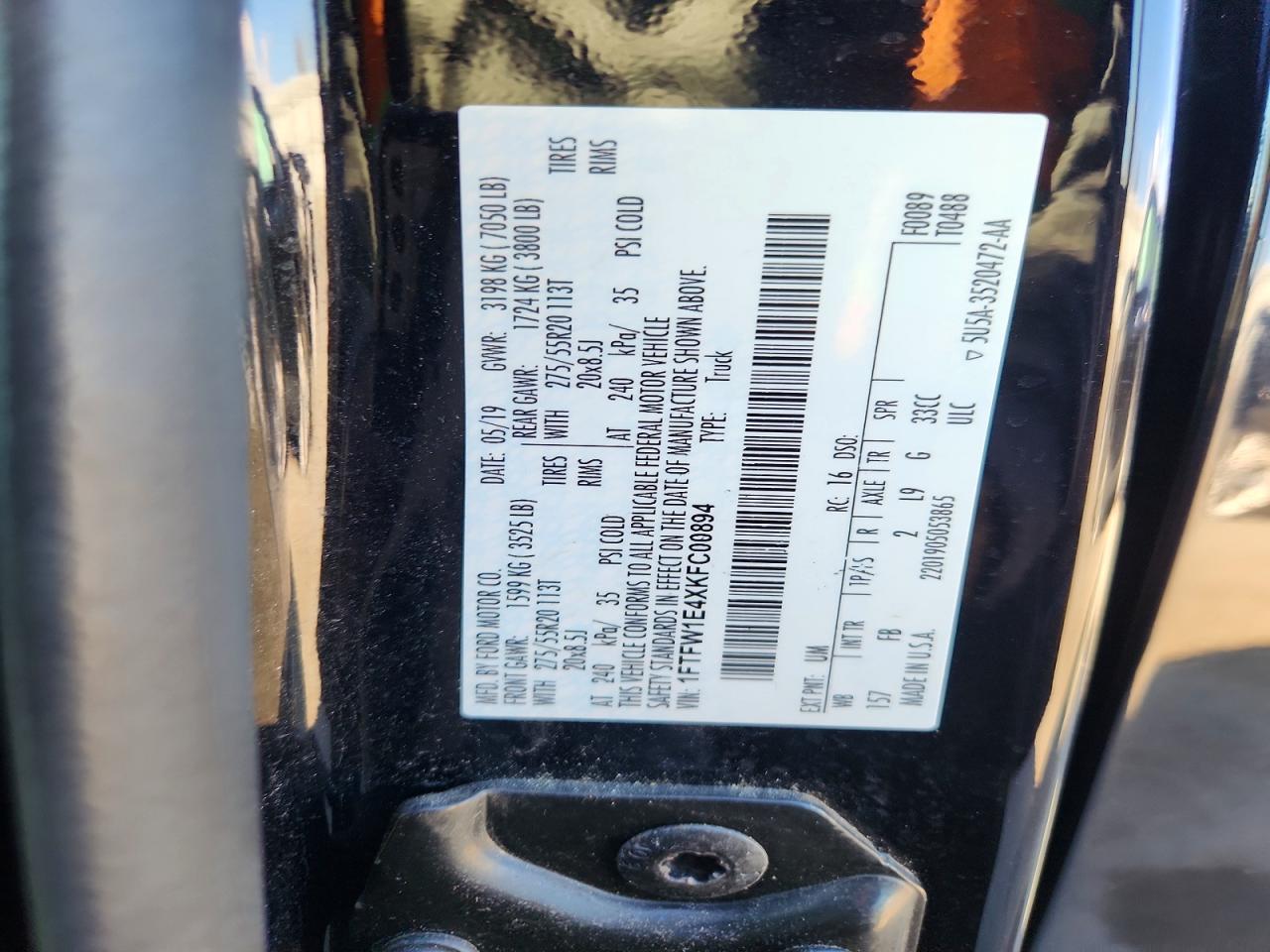 2019 FORD F150