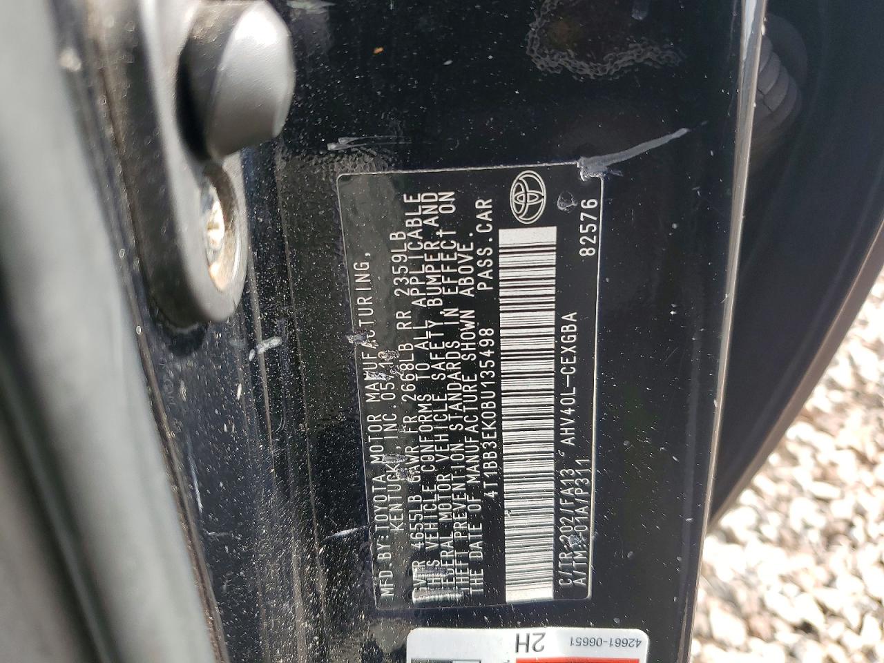 2011 TOYOTA CAMRY