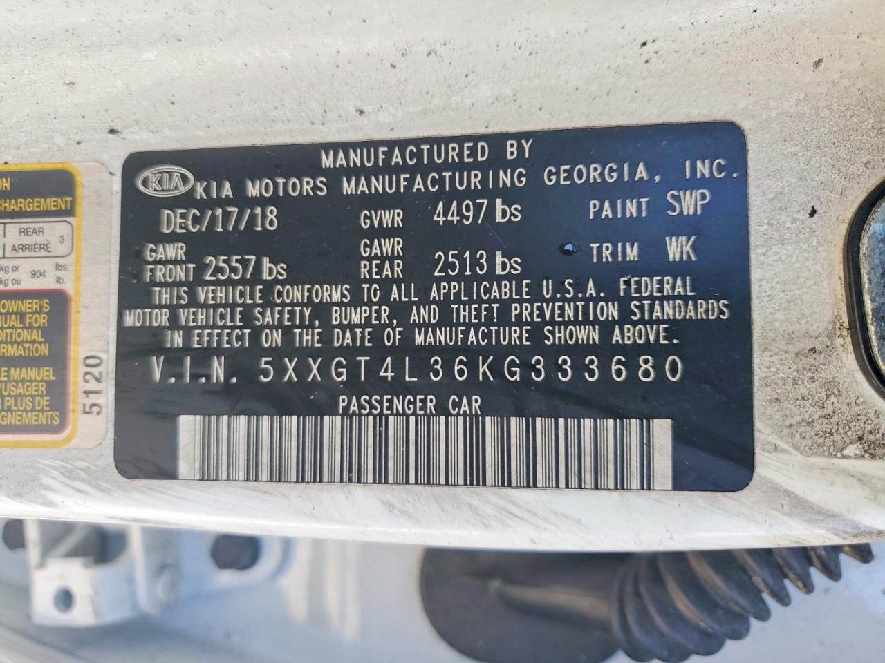 2019 KIA OPTIMA