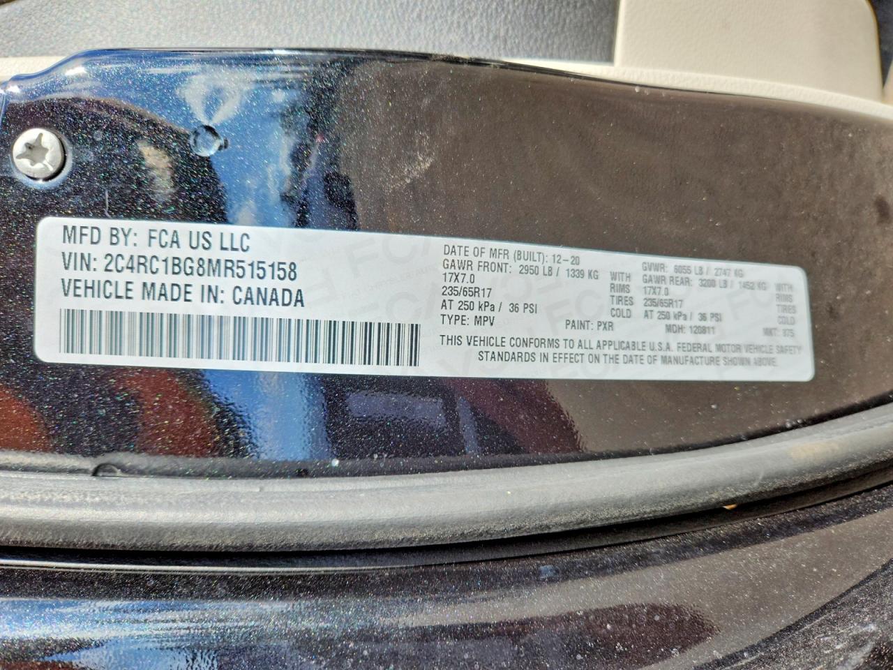 2021 CHRYSLER PACIFICA