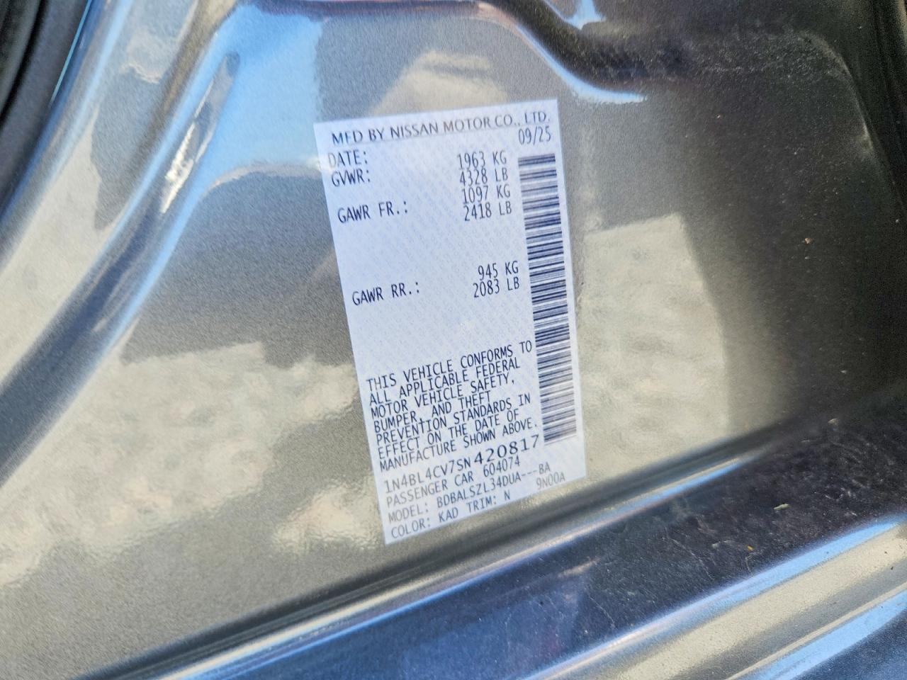 2025 NISSAN ALTIMA