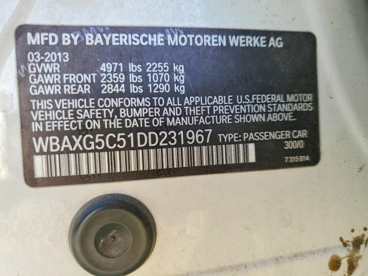 2013 BMW 5 SERIES