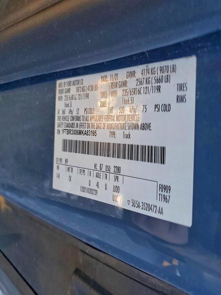 2021 FORD TRANSIT