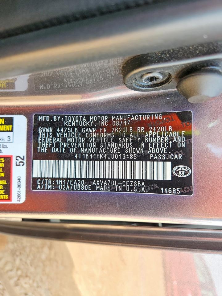 2018 TOYOTA CAMRY