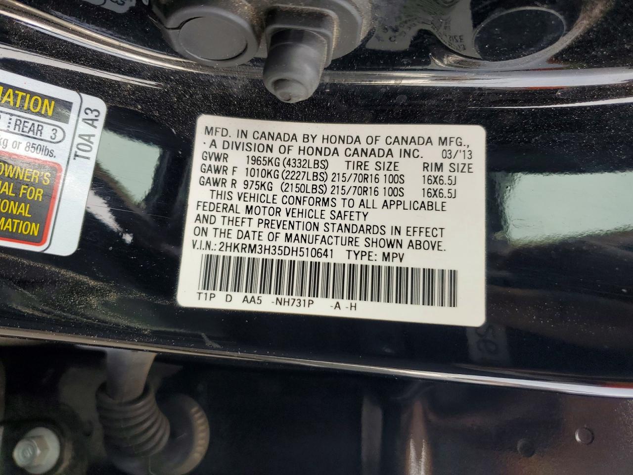 2013 HONDA CRV