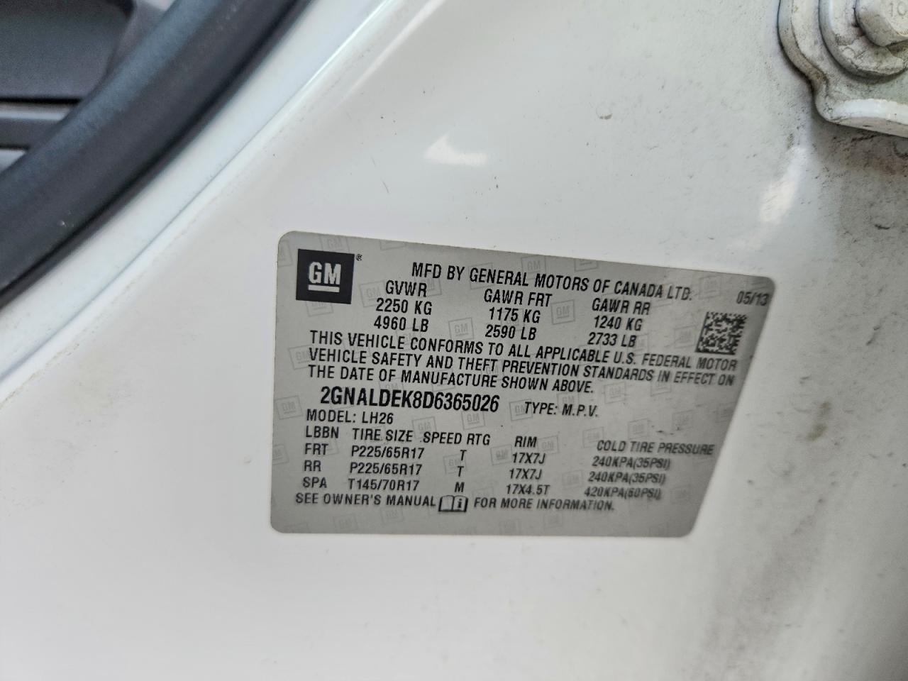 2013 CHEVROLET EQUINOX