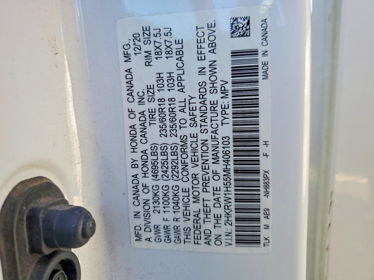 2021 HONDA CRV