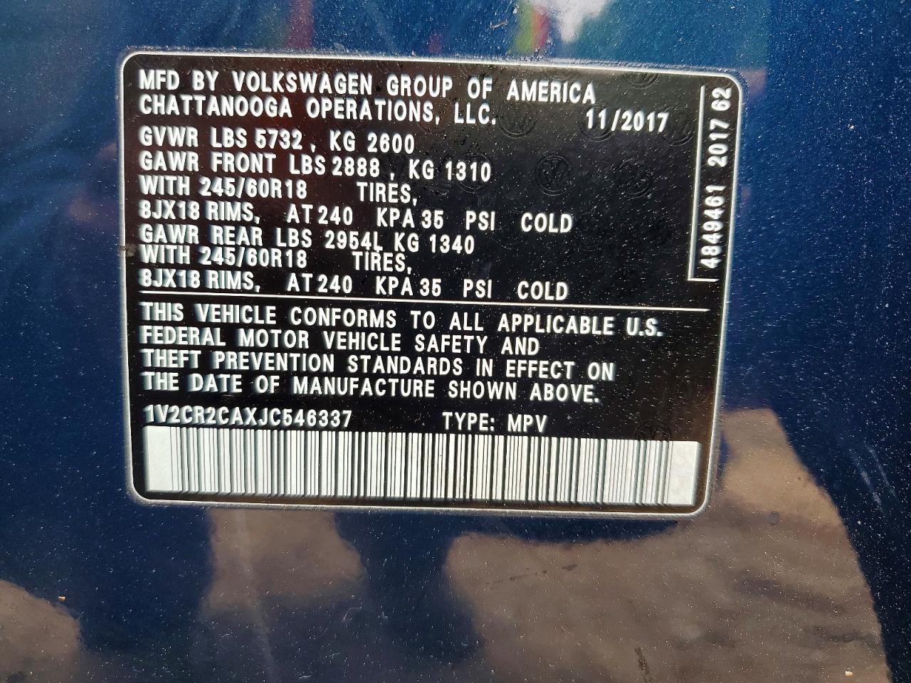 2018 VOLKSWAGEN ATLAS
