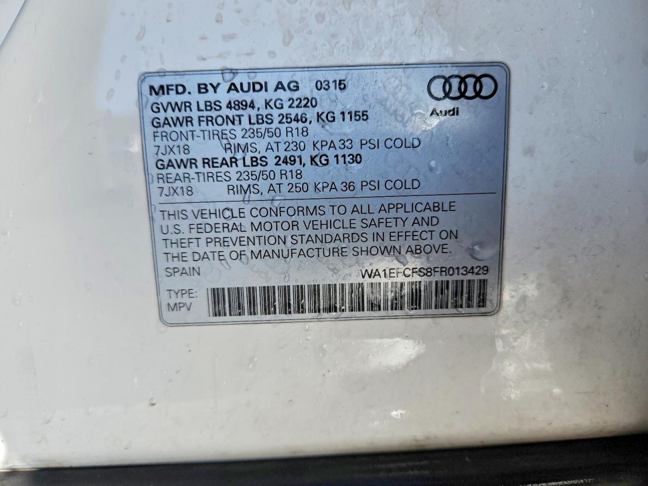 2015 AUDI Q3