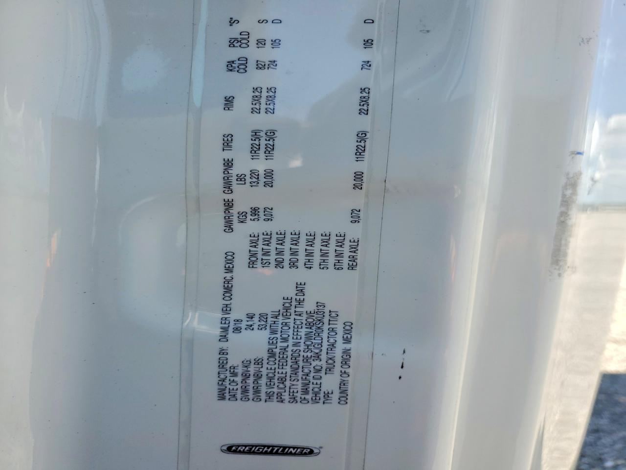 2019 FREIGHTLINER ALL OTHER
