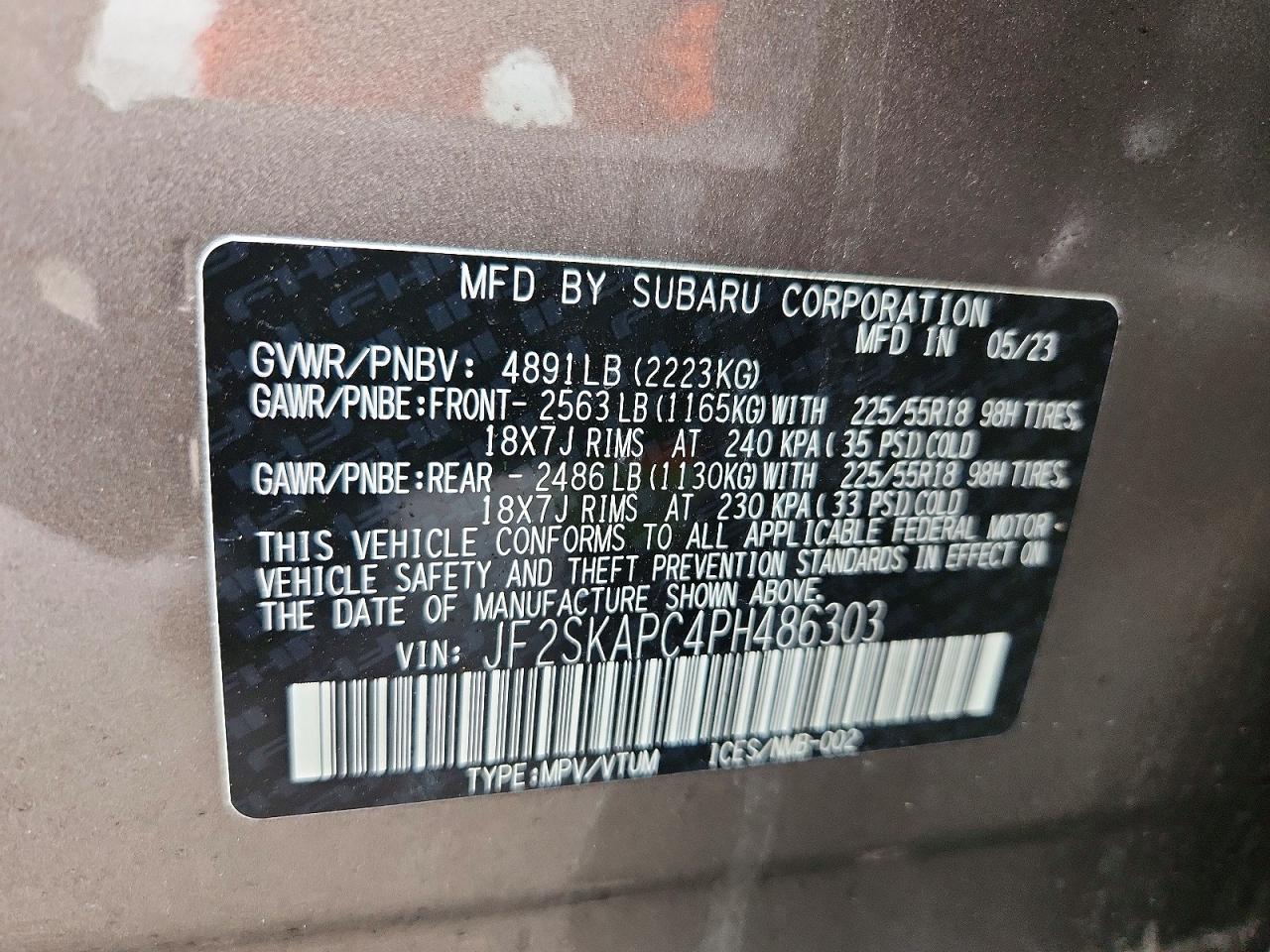 2023 SUBARU FORESTER
