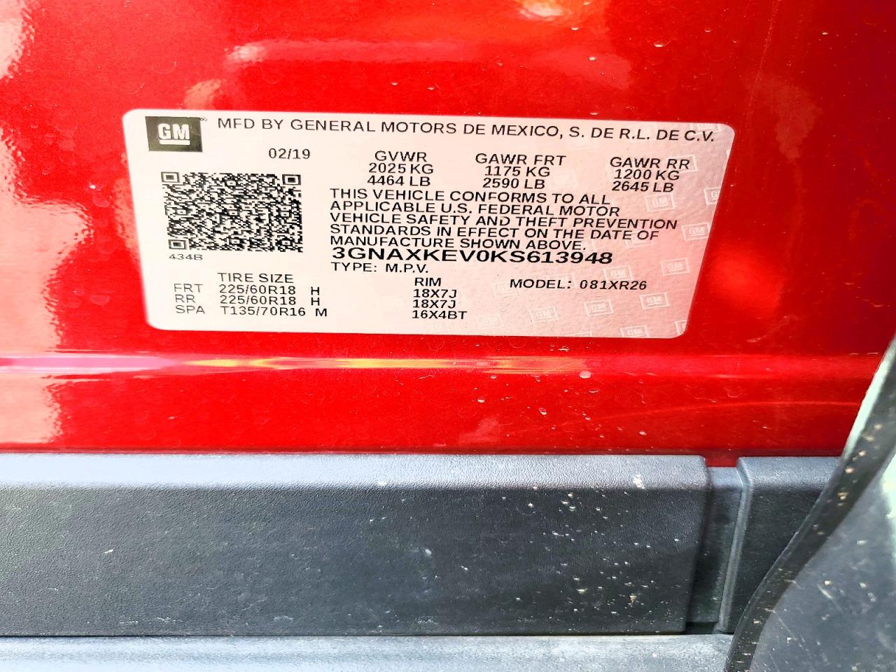 2019 CHEVROLET EQUINOX