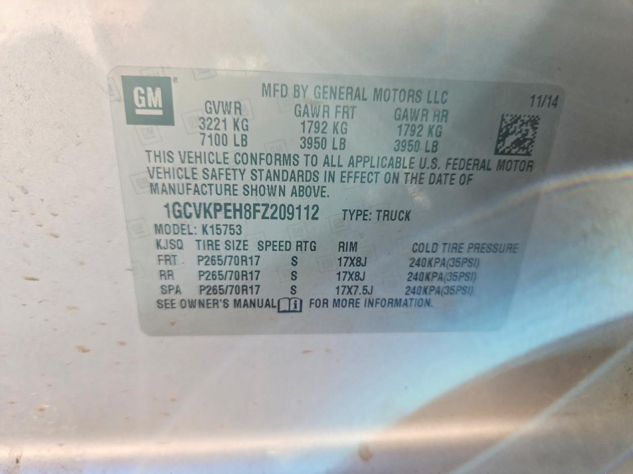 2015 CHEVROLET ALL Models