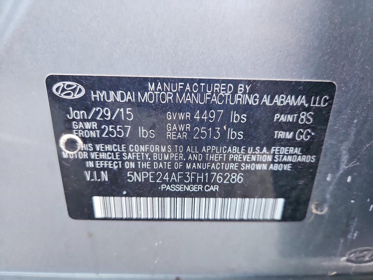 2015 HYUNDAI SONATA