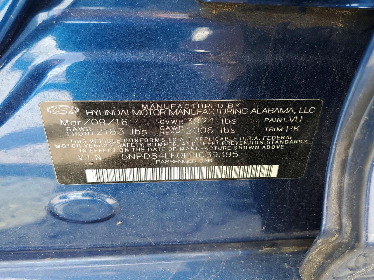 2017 HYUNDAI ELANTRA