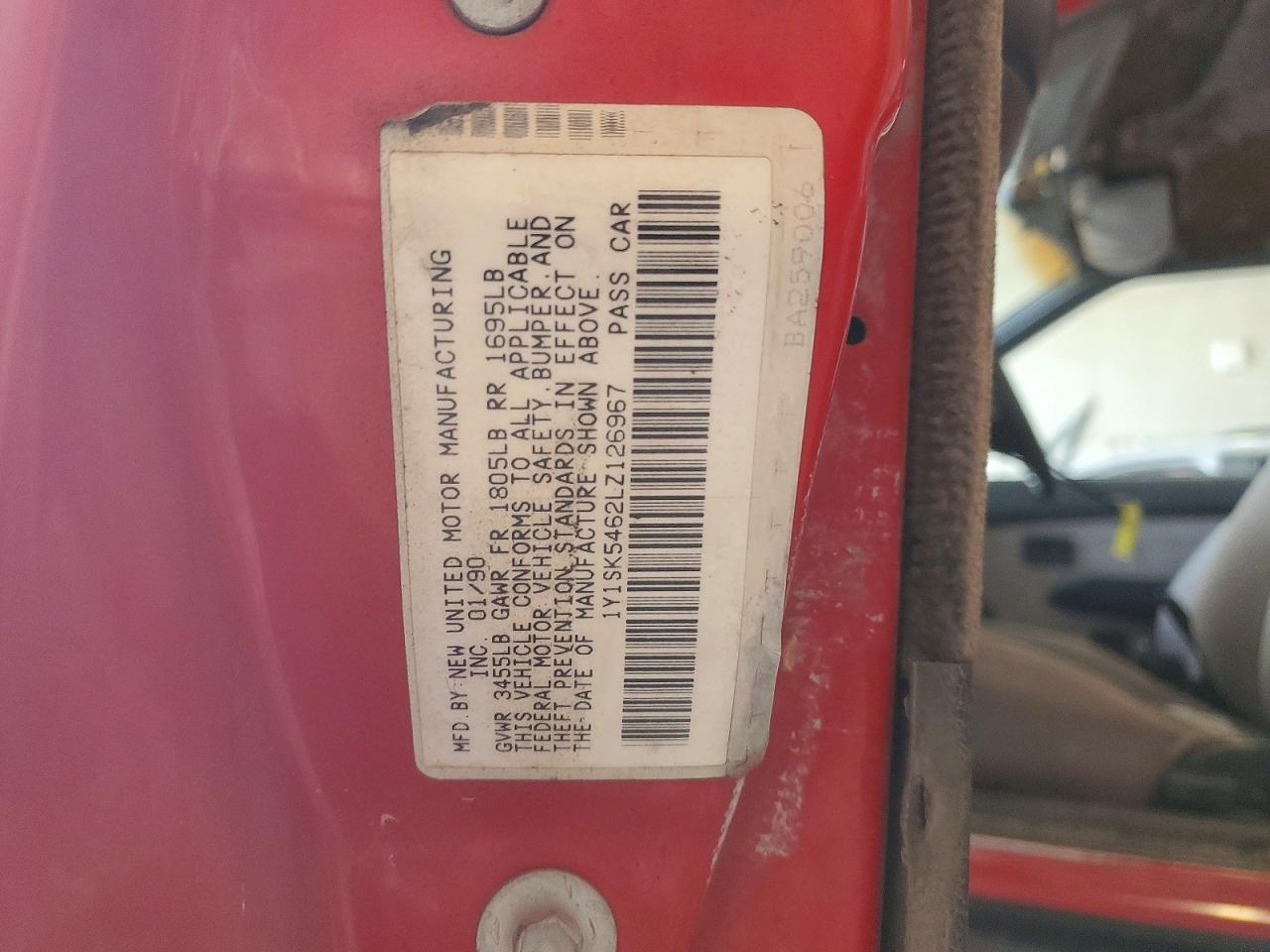 1990 GEO PRIZM BASE