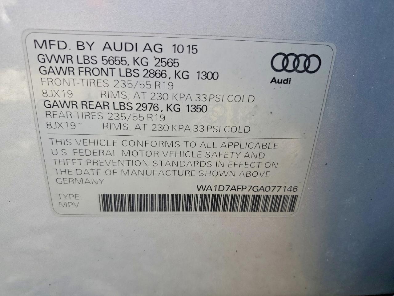 2016 AUDI Q5