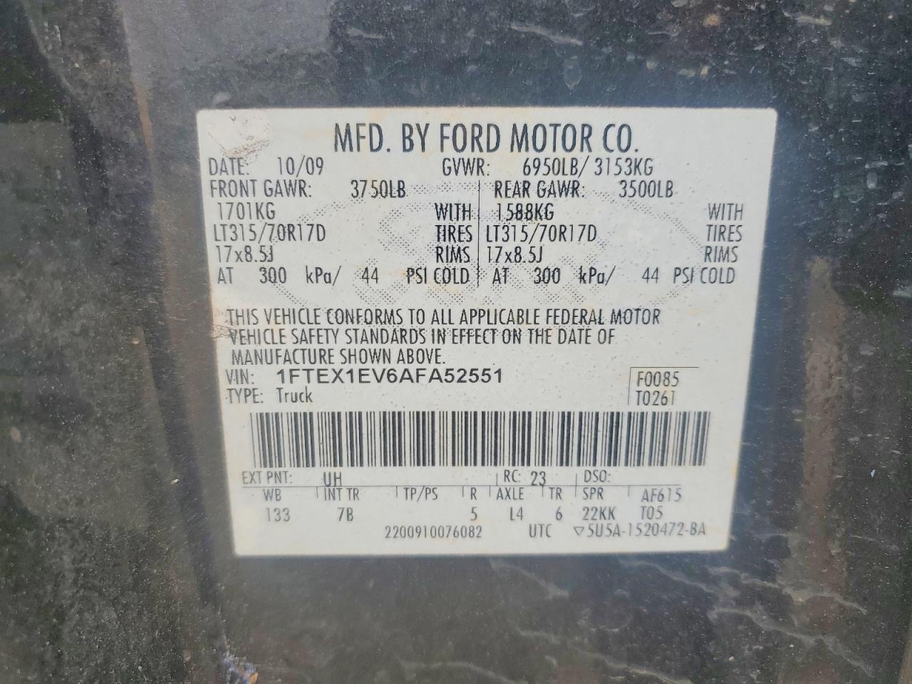 2010 FORD F150