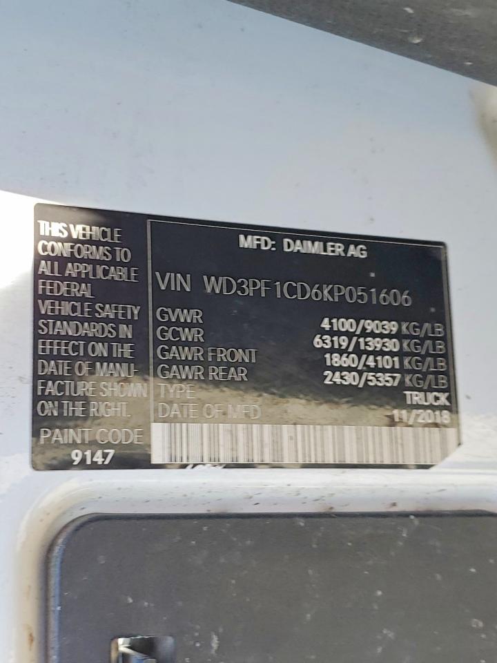 2019 MERCEDES BENZ SPRINTER