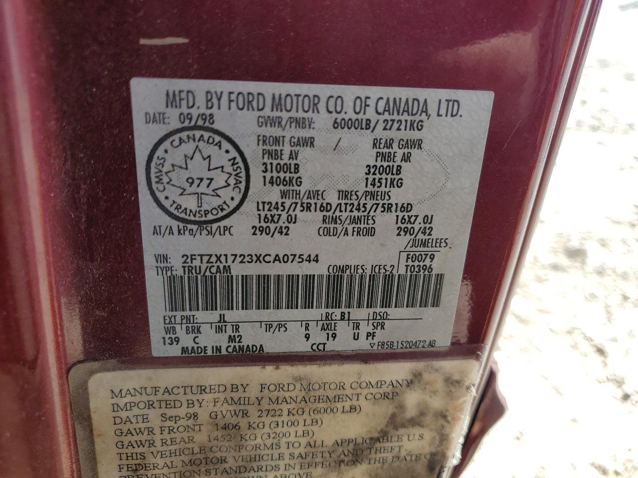 1999 FORD F150