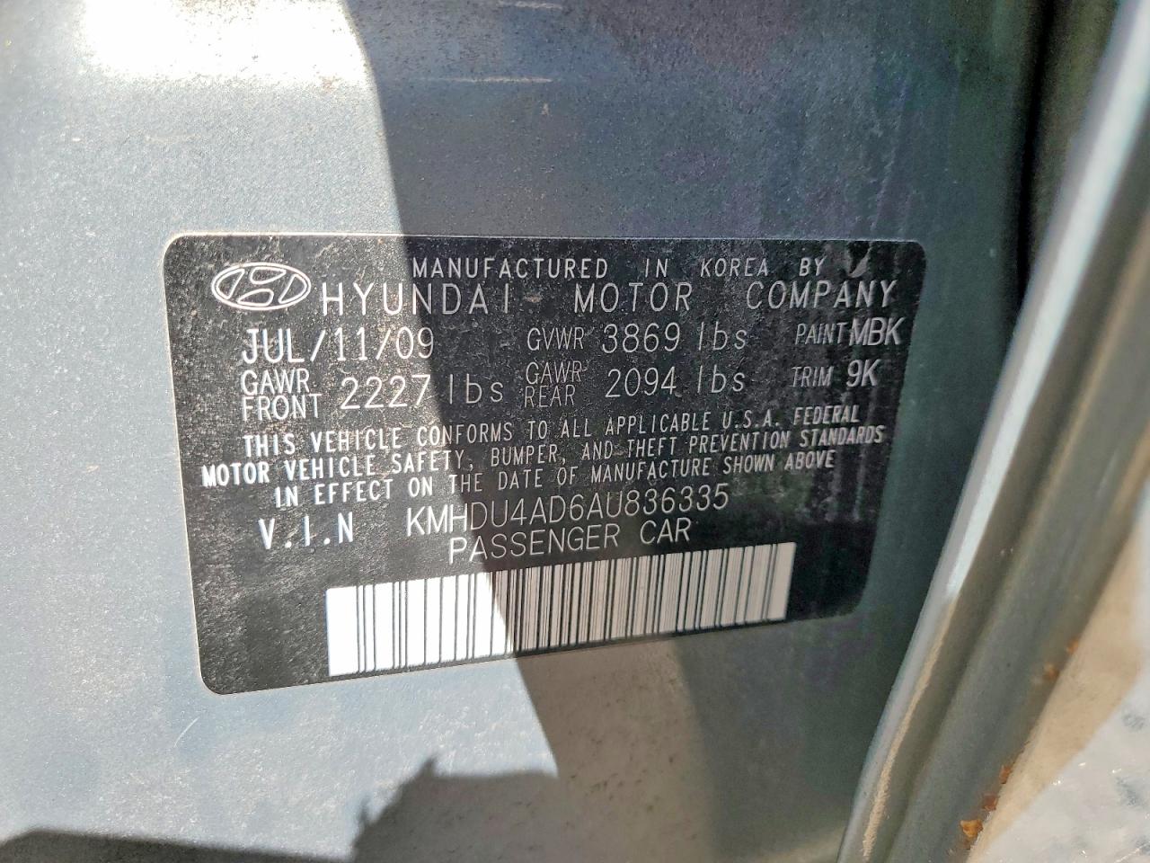 2010 HYUNDAI ELANTRA