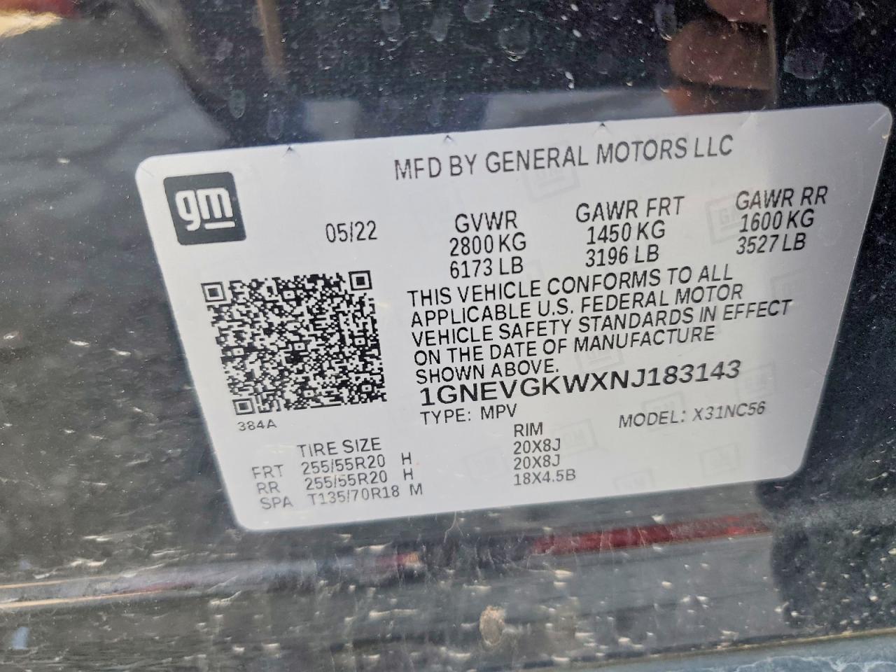 2022 CHEVROLET TRAVERSE