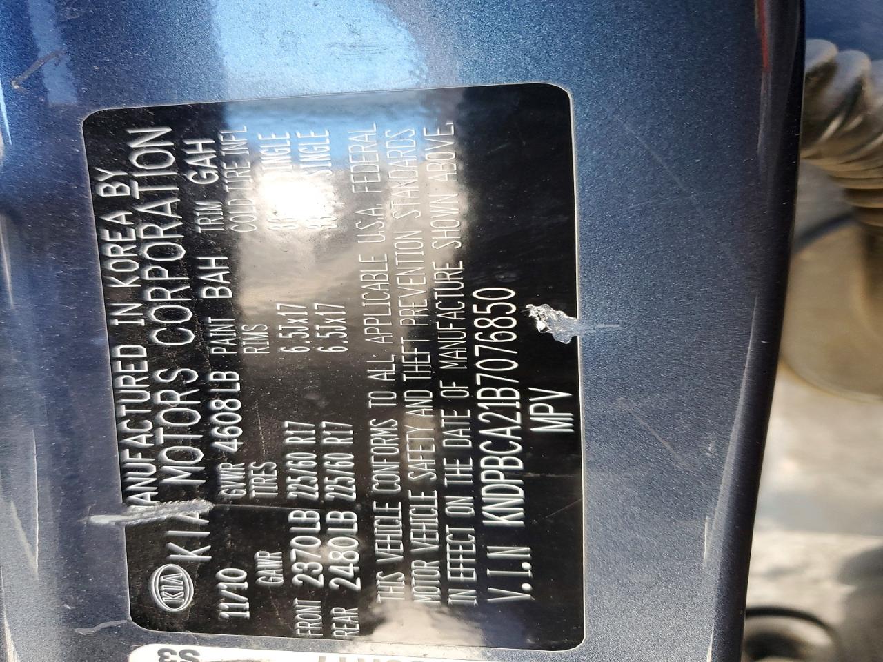 2011 KIA SPORTAGE