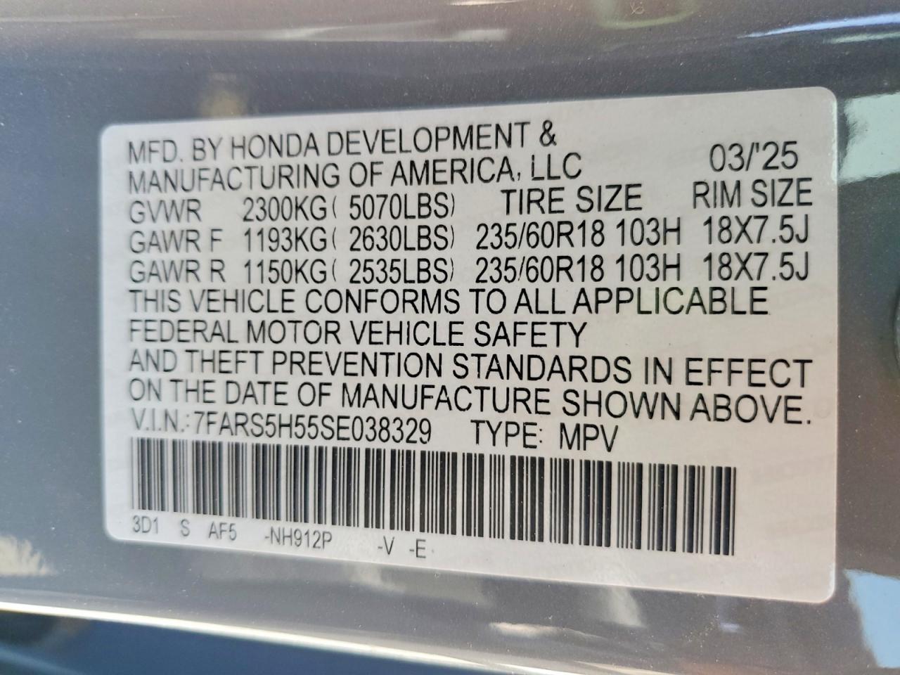 2025 HONDA CRV