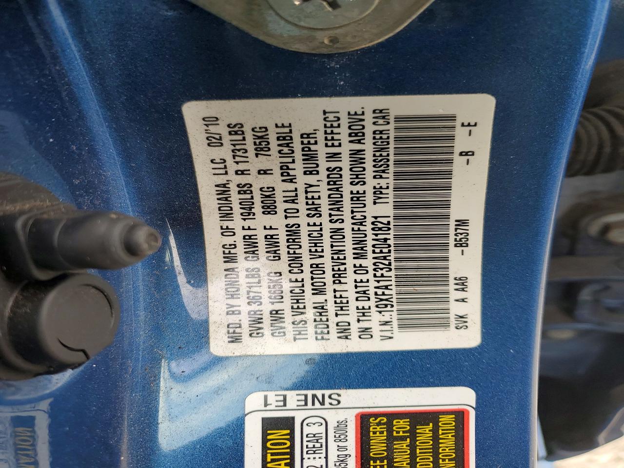 2010 HONDA CIVIC